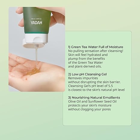 YADAH 绿茶纯净洁面啫喱 100ML 