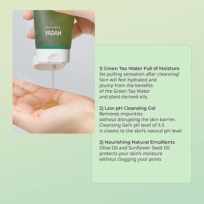 YADAH 绿茶纯净洁面啫喱 100ML 